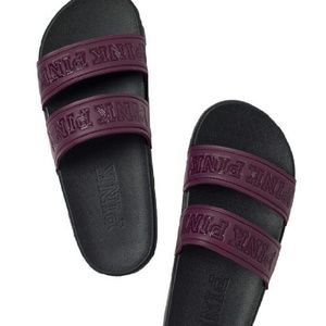 VS Pink Double Strap Slides (M)