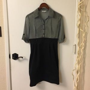 Black and white pin striped dress