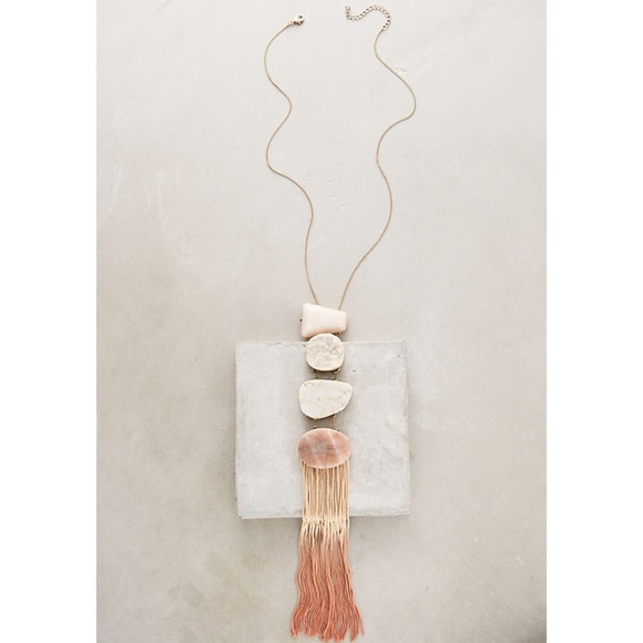 Iona Fringed Pendant Necklace - Picture 3 of 4