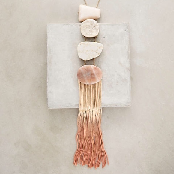 Anthropologie Jewelry - Iona Fringed Pendant Necklace