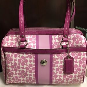 Coach Chelsea Heritage Stripe Satchel