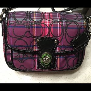 Coach Tartan Plaid Poppy Penny Flap Purse