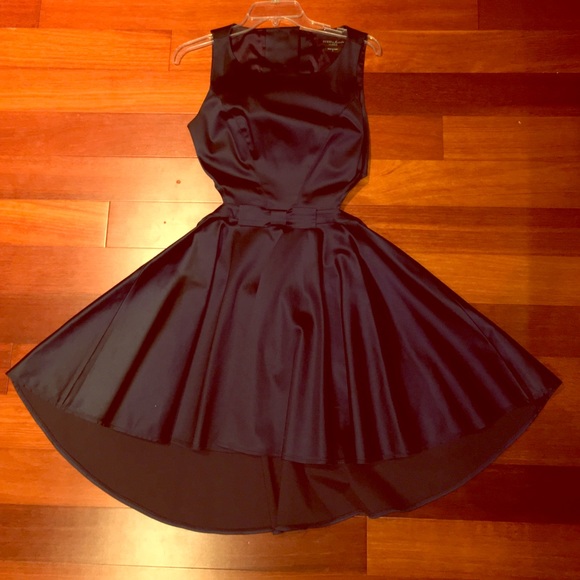 Navy blue Marciano cutout ballerina dress with bow