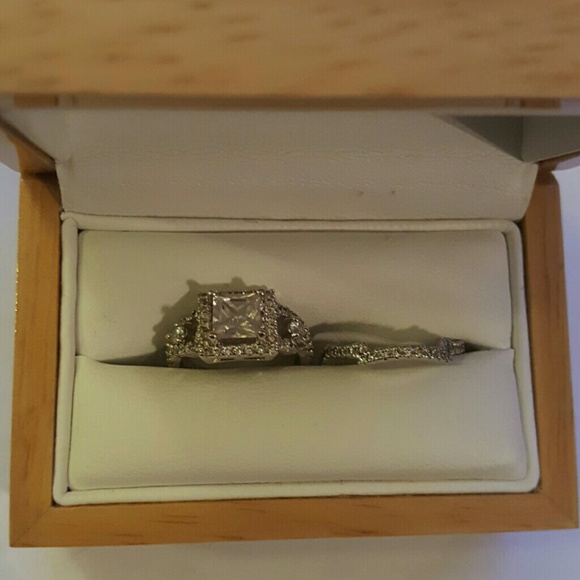 Engagement setting ring connected band set 5.5- 6
