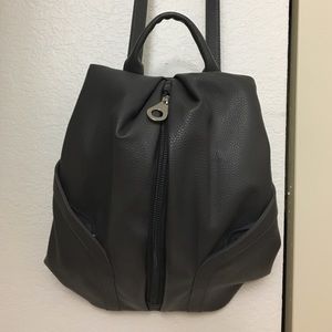 Gray backpack purse
