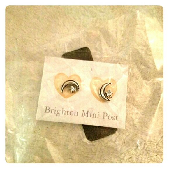 Brighton silvery moon earrings NWT