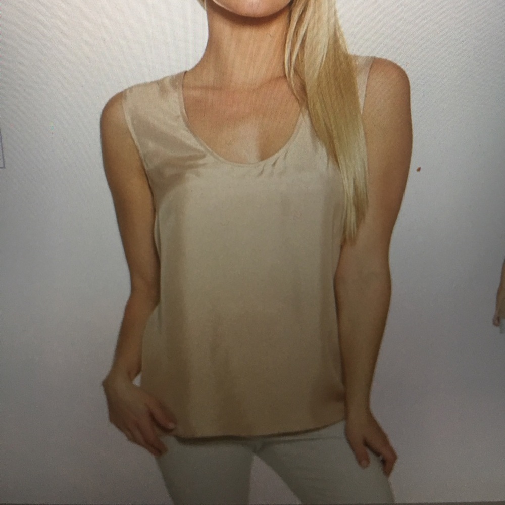 RAOUL Silk scoop neck tank