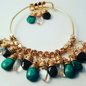 Multi Stone Bangle Bracelet