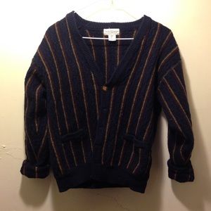 Vintage Pin Striped Navy Cardigan