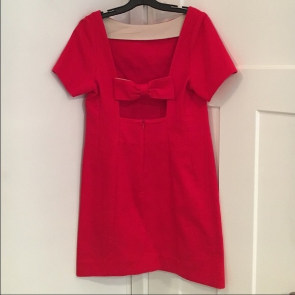 Maeve red bow back dress