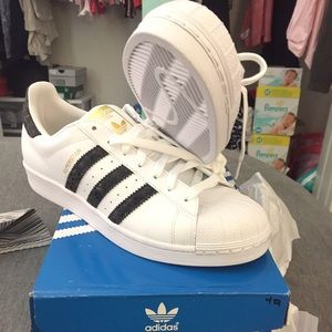 Brand New women's black and white shell top Adidas