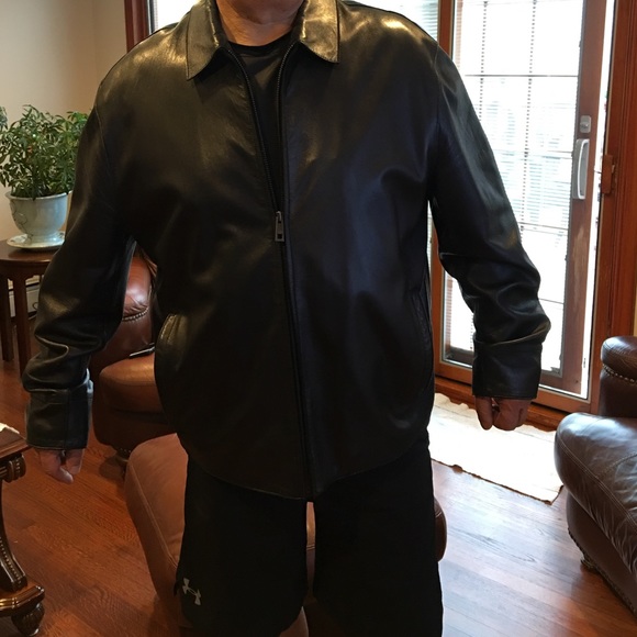 ANDREW MARC NEW YORK Leather Coat - Picture 1 of 4