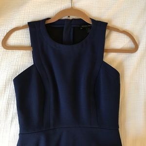 Banana Republic Navy Fit & Flare Ponte Dress