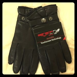 Mens Genuine leather gloves.100% cashmere lined.
