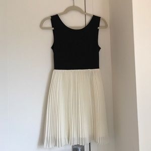 Urban Outfitters Black/White Deep V Back Dress