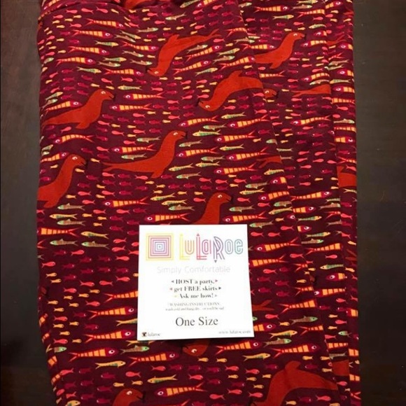 Lularoe os seal, sea lion, and fish legging new