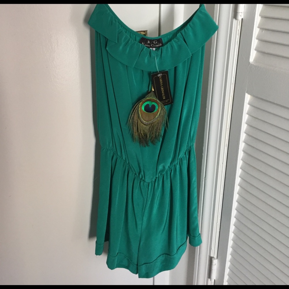 Karina Grimaldi Small Teal Romper