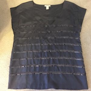 Silk sequin J. Crew top