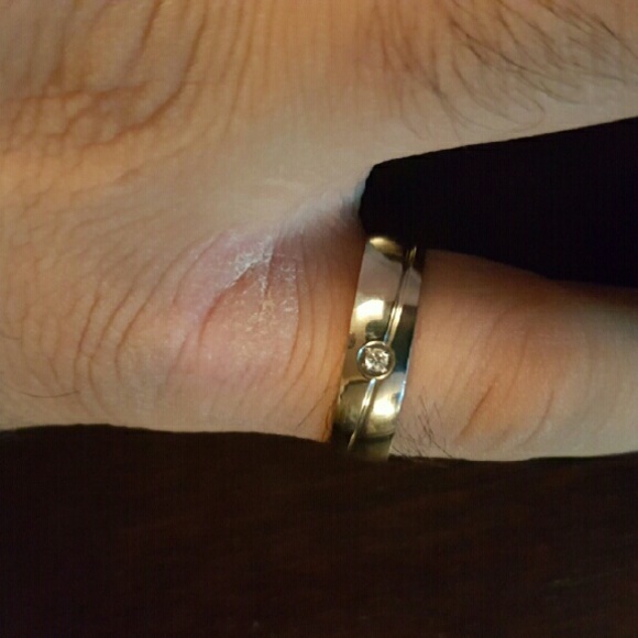 White gold coated with cz & Men's watch bundle - Picture 2 of 2