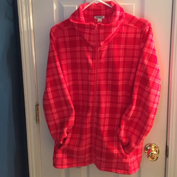 🎀 Pink/Red Plaid Old Navy fleece 🎀