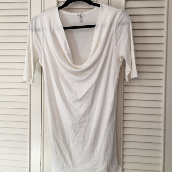 Splendid White Scoop Neck Top