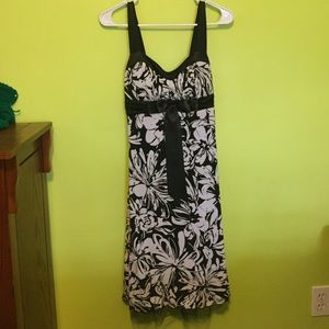 Black and white floral dress