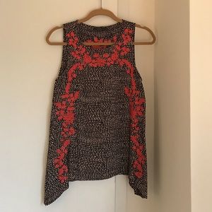 Spotted Embroidered Woven Top