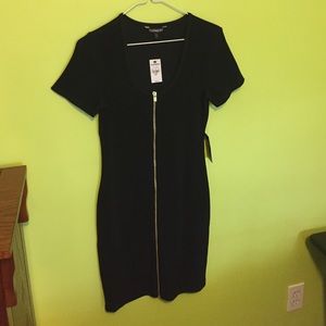 Black zip up express dress