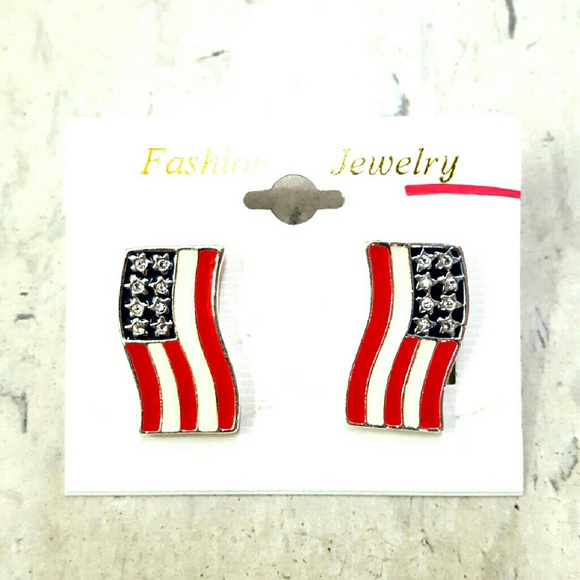 4th of July American Flag Earrings