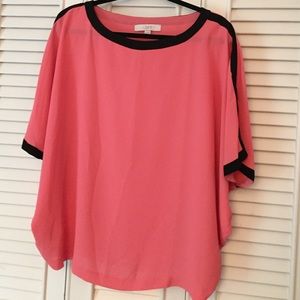 Loft Pink and Black Top