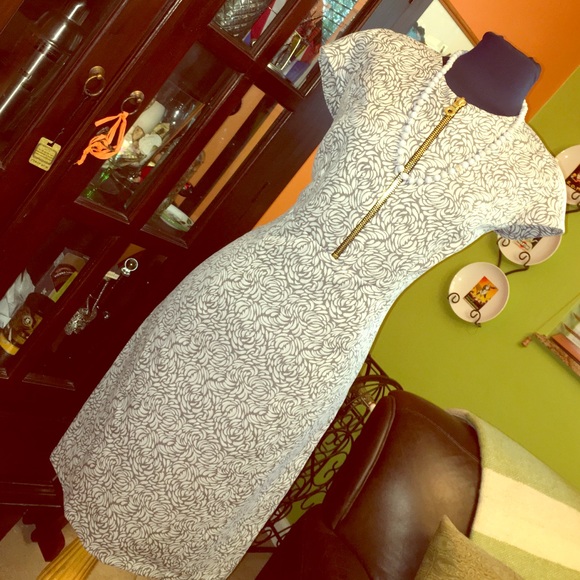 Dresses & Skirts - Fitted Dress with Faux Zipper embellishment