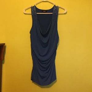 Blue tank blouse