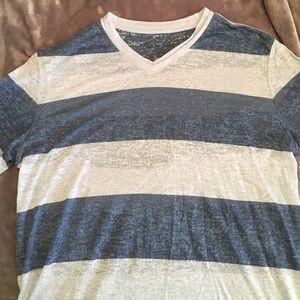 Kenneth Cole blue stripped t shirt