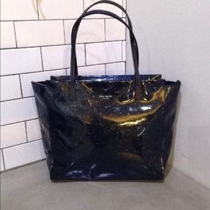 Kate Spade Taden Mavis Street Blue Glitter Tote
