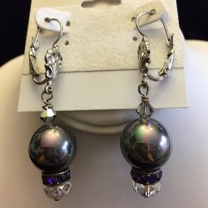 Swarovski Crystal Pearl Earrings