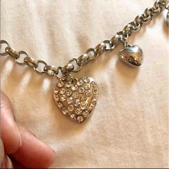 Blinged Hearts Necklace - Picture 2 of 2
