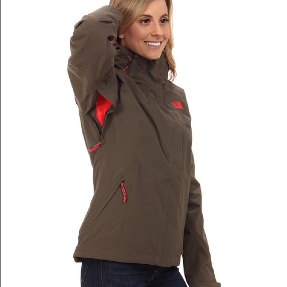 Green and Orange NorthFace windbreaker