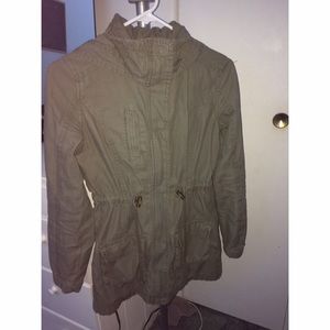 Army green hooded parka