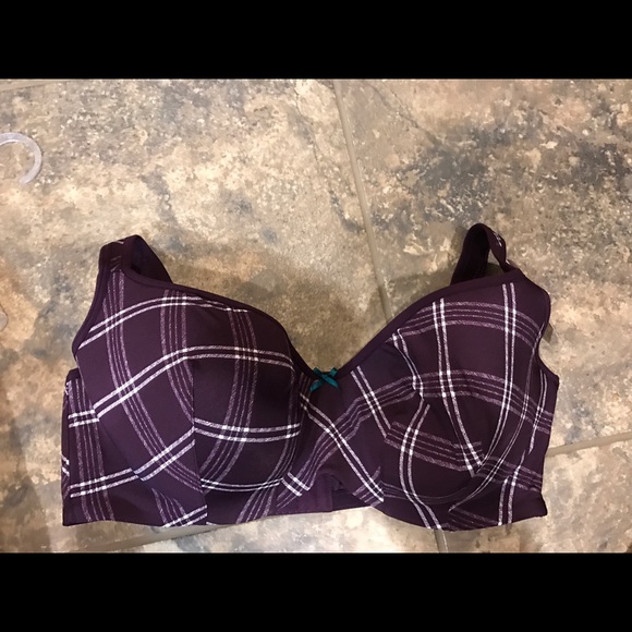 Lane Bryant Cacique Balconette Bra 40 DDD Purple