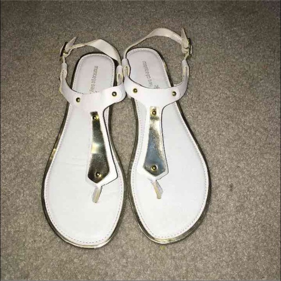 White & Gold Sandals