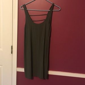 Short army green dress
