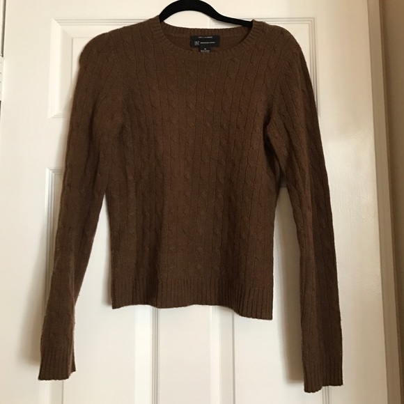 100% Brown Cashmere Sweater Size M