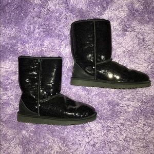 Sparkly Black UGG Boots
