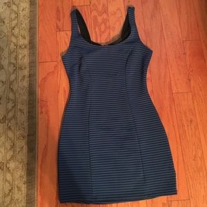Black and Blue Mini Dress