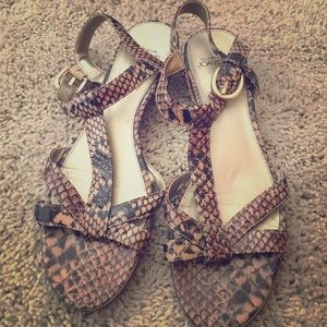 Circa Joan and David animal print sandals