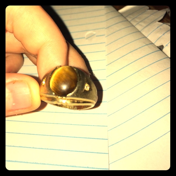 Tigers eye-real 💎-real 14 kt gold