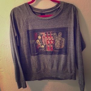 OBEY Sweatshirt Graphic Crop Top Sweater