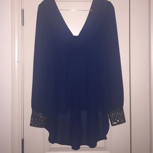 Blue long sleeve top