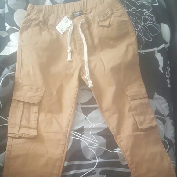 Tan cargo joggers