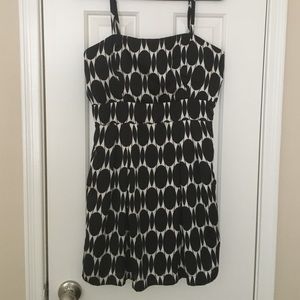 Black & cream dress